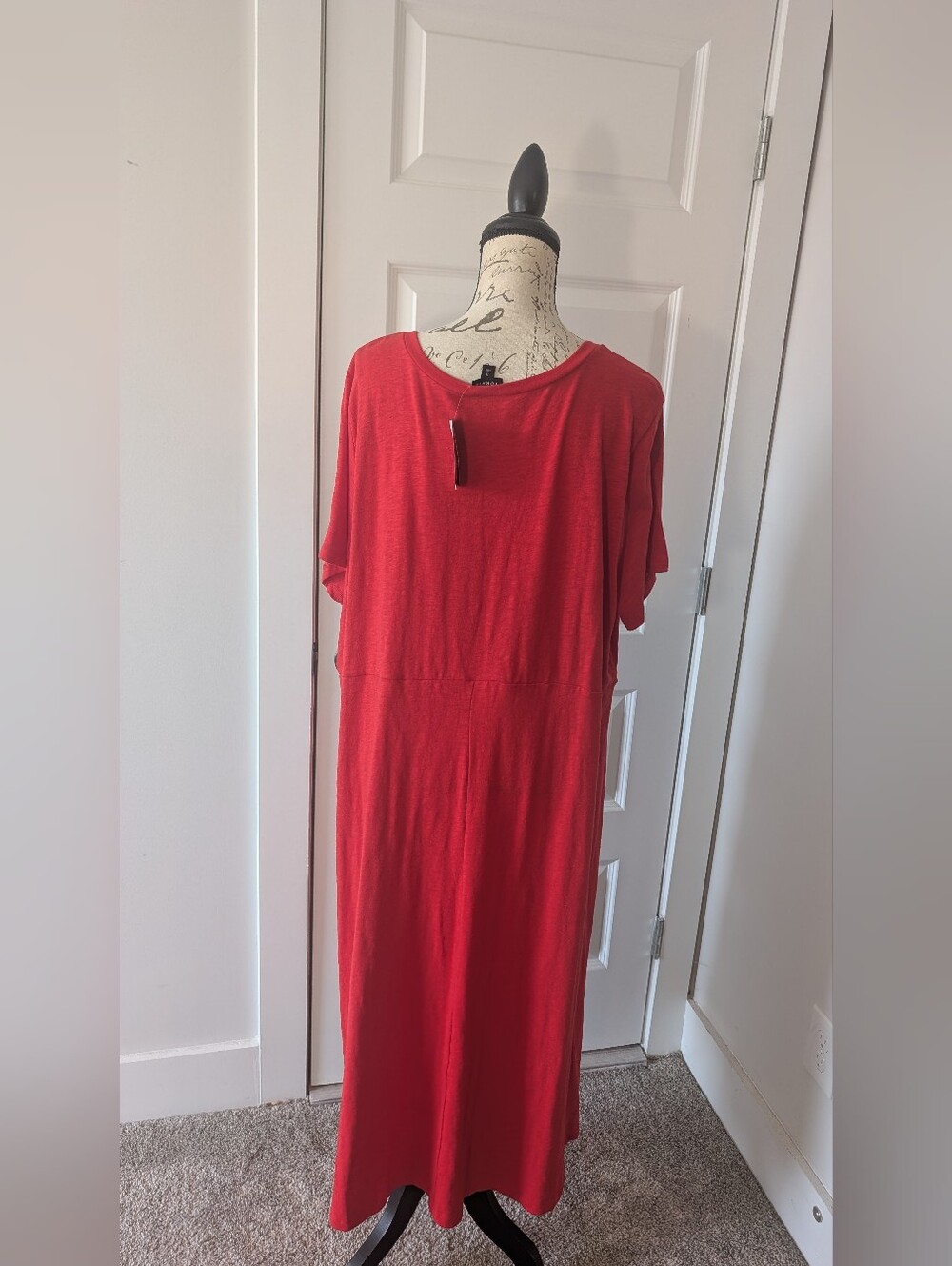 Torrid Red V-Neck Flowing Maxi Dress Size 3X - Picture 3 of 8